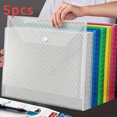 5 stücke Zufällige Farbe Wasserdichte Große-kapazität Datei Tasche Test Papier Lagerung Tasche Dokumente Organizer Home Office Schule Schreibwaren