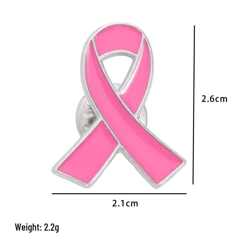 Pink Ribbon Brooch: Breast Cancer Awareness Badge розы красного
