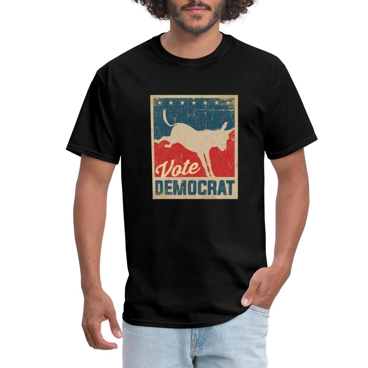 Retro Vote Democrat Design- Political Party Support Men s T-Shirt Unisex T-Shirt S