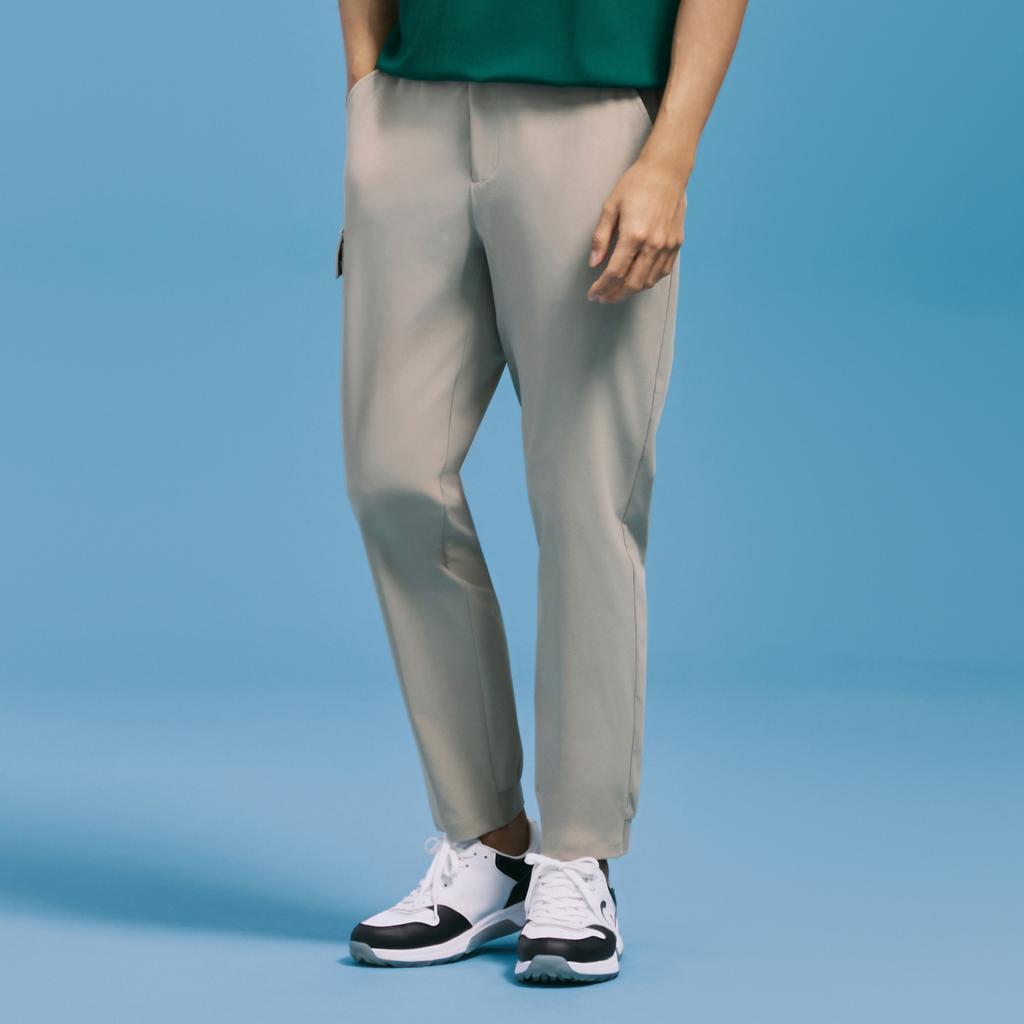 CHALLENGER Men'S One-Pocket Tapered Fit Semi-Jogger Pants Beige