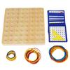 Fun Educational Toy With Wooden Geoboard And Elastic Rubber Bands for Kid Fine Motor Skills Logical Thinking Development
