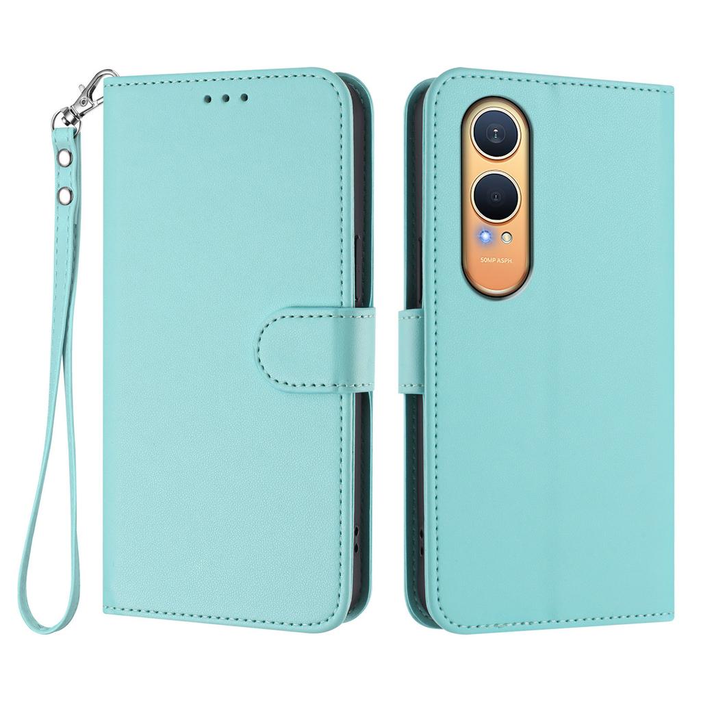 For OnePlus Nord CE4 Lite 5G Leather Case Wallet Stand Phone Cover with Wrist Strap
