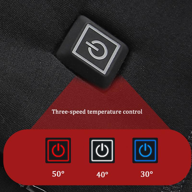 Herren Winter Heizunterwäsche Waschbar USB Elektrisch Beheizt Thermo Fleece Gefüttert T Shirts