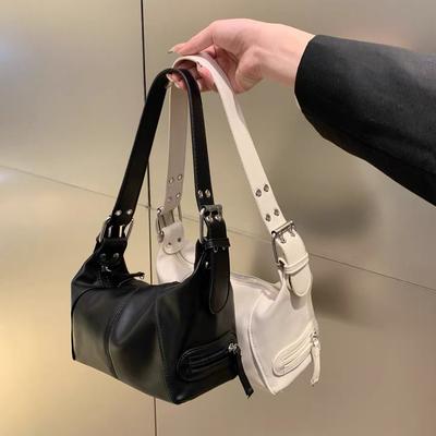 Sacs à bandoulière pour femmes à la mode, esthétique punk moto, sacs à main minimalistes, portefeuilles pour filles, sacs fourre-tout tendance streetwear