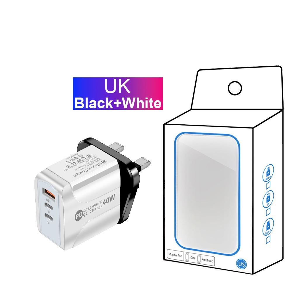 Universal Charger Power Adapter: Compatible with EU, US, UK, and AU Standards (1U + 2PD)