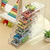 6-Tier Car Model Display Case Transparent Stackable Storage Box Alloy Miniature Car Model Collector Toys Organizer Display Stand