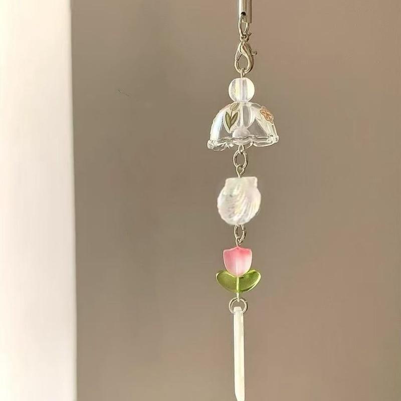 Y2K Handbag Charm Beaded Wind Chime Keychain Pendant Kawaii Bag Ornament Accessories For Girls Women