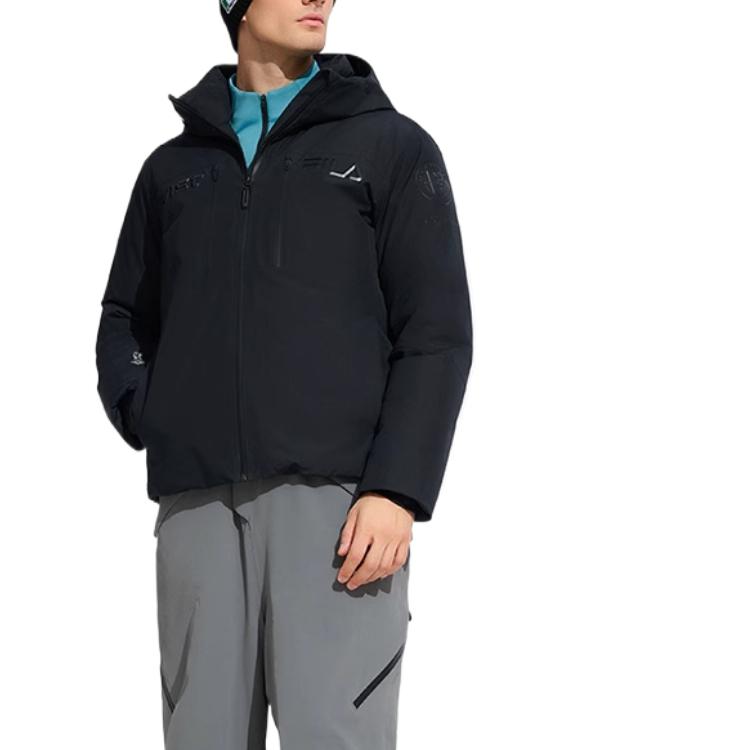 New FILA Down Jacket Men's Pitch Black A11M446904F-BK