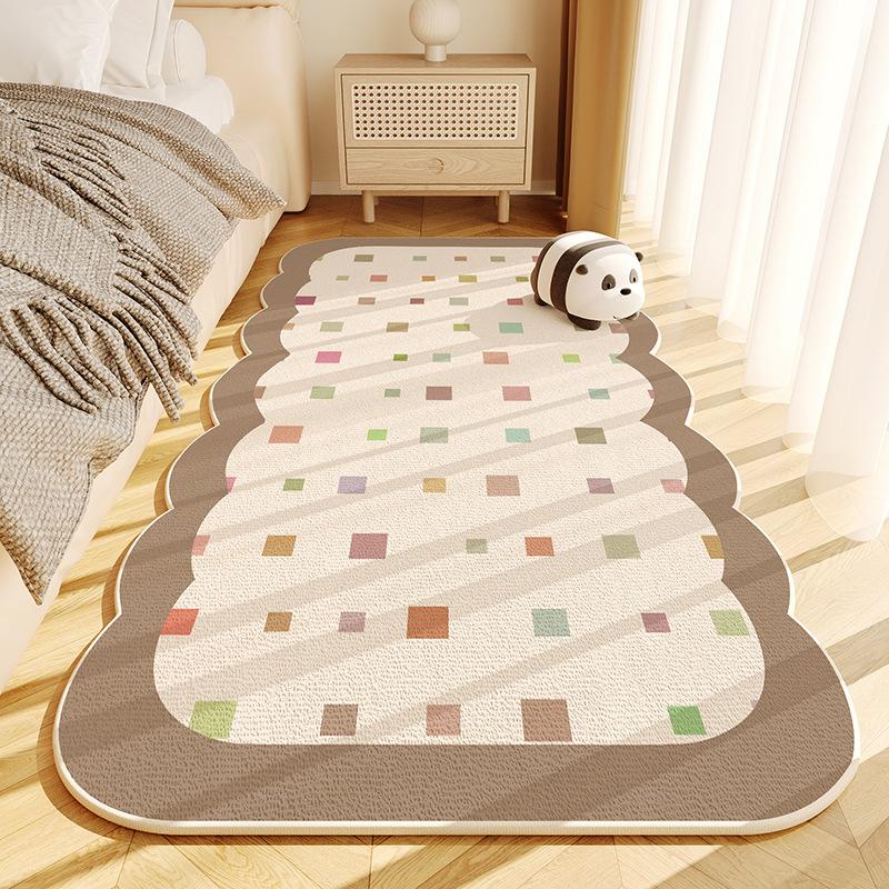 Bettvorleger Schmutzabweisend Verschleißfest Pflegeleicht Bodenmatte Zuhause Wohnzimmer Sofa Couchtisch Rutschfeste Unterlage