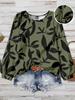 European & American Plus Size Floral Elegant Casual Loose Round Neck Women's Top