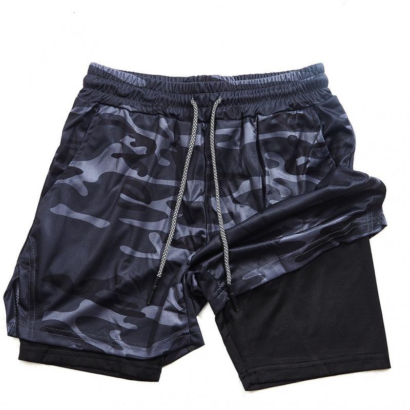 Summer Men's Casual Running Shorts - Multi-Pocket, Double Layer, Plus Size Fitness