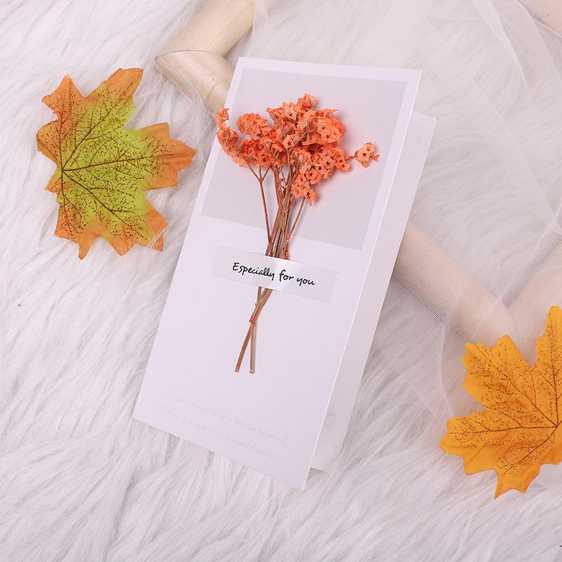 Thank You Card Mother's Day Greeting Card Dried Flower Handwritten Blessing Starry Sky 5PC Goddess Festival