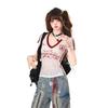 2KWEIRD V-Ausschnitt Mikro Transparentes Spitzenstickerei T-Shirt Damen Kurzarm Oberteil Y2k Ästhetisches Oberteil