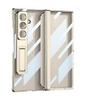 Samsung Z Fold7 Luxury Transparent Electroplated Case with Hinge Bracket & Film