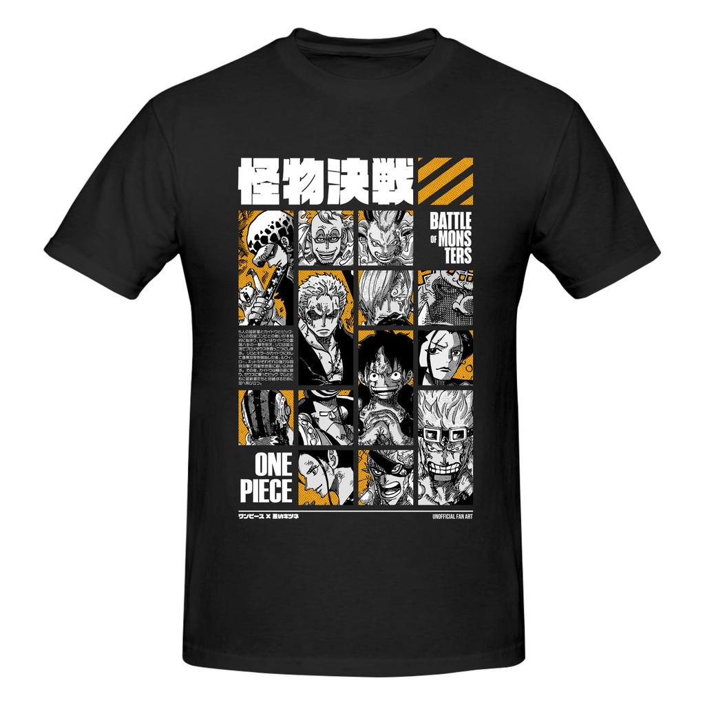 One Piece T Shirts Unisex Short Sleeve Luffy Tshirt Streetwear Casual Graphic Tee Tops 100 Cotton  Loose Oversized Clothes
