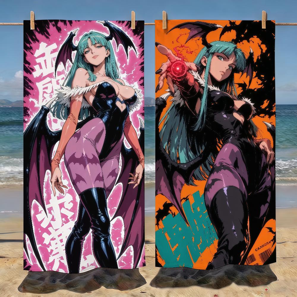 Anime M-Morrigan Aensland Towel Soft Pool Gift For Travel Gym Shower Camping Quick Dry Sports Beach Towels
