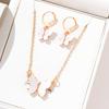 4 Piece Set Women Minimalist Versatile Zircon Necklace Earrings Bracelet Fashion Light Luxury High End Personalized Accessories
