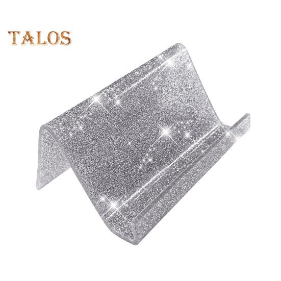 

Акриловый держатель визитных карточек для стола, блестящий настольный органайзер для визитных карточек для домашнего офиса серебряный