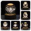 Saturn Planet 3d Crystal Ball Night Light Lamp Thanksgiving Christmas Gift Decor