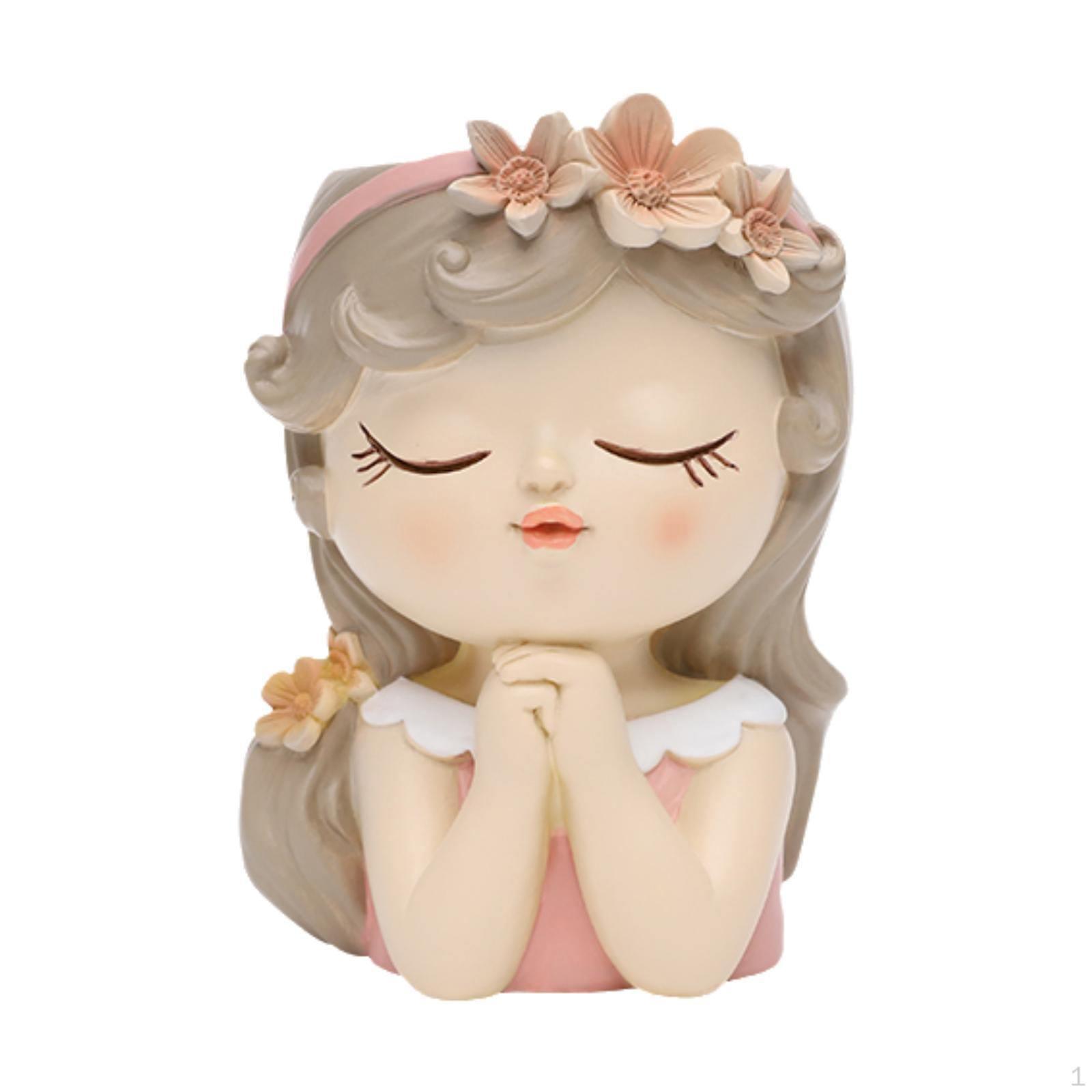 

Художественные кашпо для лица для демонстрации цветов в помещении и на улице 8x7x11cm_Pink Brown