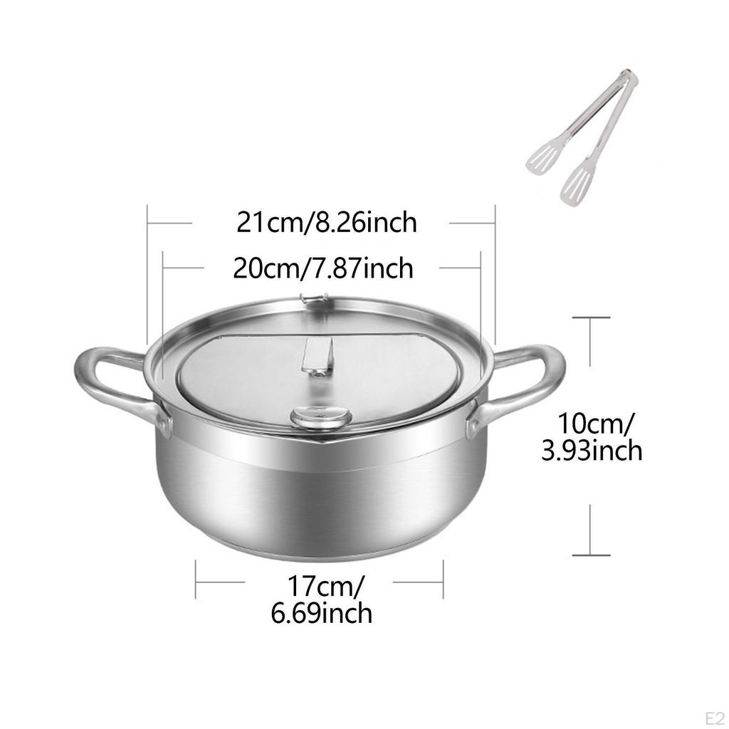Deep Fryer Pot Frying Pan with Lid Kitchen Chicken Small for Fries