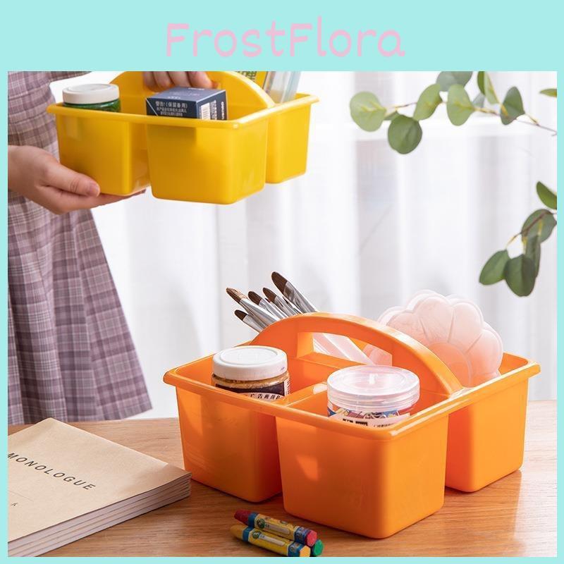 Cesto Portaoggetti in Plastica con Scomparti per Artigianato Scolastico e Organizzazione Giocattoli per Bambini