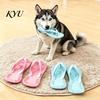 Durable Silicone Pet Toy for Teeth Cleaning 1 Pair Flip-flop Dog Chew Toys, Funny Thong Sandal Puppy Teething Small Medium Dogs Shape Toys Aggressive