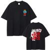 Men's Oversized Fashion Hip Hop T-Shirt, Bad Bunny World Tour Graphic Tee with Frog Print from Debi Tirar Mas Fotos DTMF Music Album T-shirt