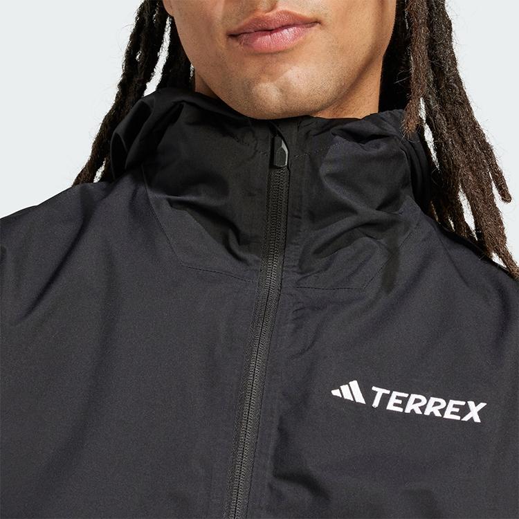 Adidas Travel Outdoor Series Rain.Rdy Fashion Trend Casual Outdoor Fleece Lined Three-In-One Sports Warm Jacket Men Jacket Black Carbon-Black JY4797