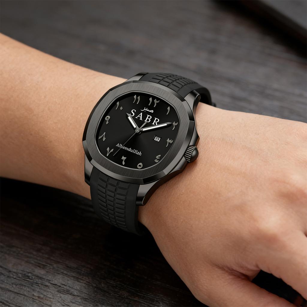 Sabr's New Men's Handsome Hand Grenade Silicone Strap Waterproof Quartz Watch Arabic Sports Watch Student Watch