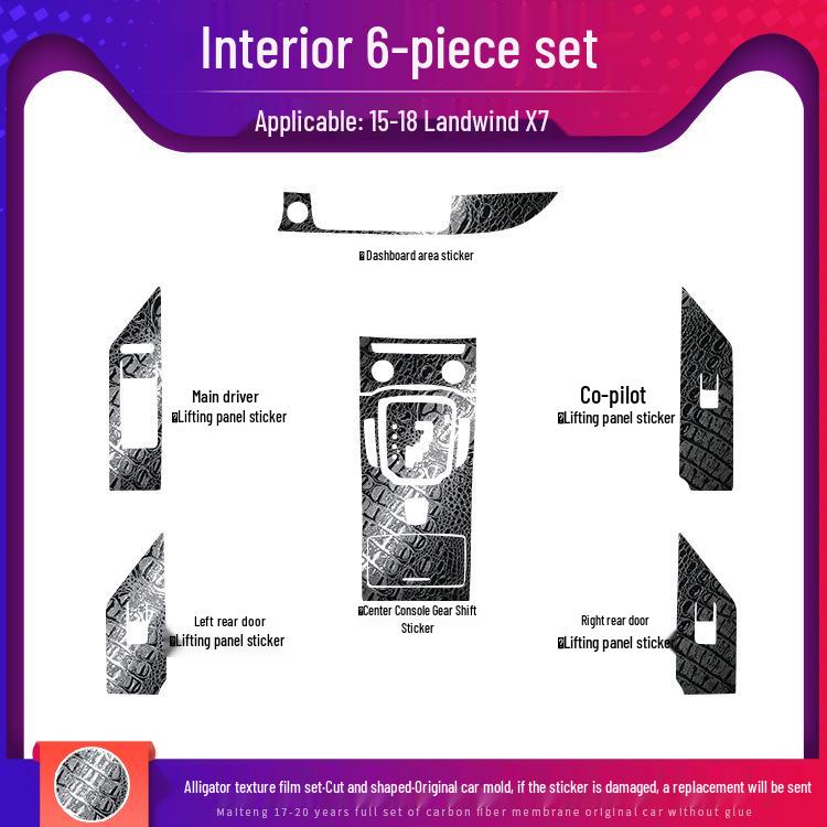 Landwind X7 (2015-2018) Carbon Fiber Interior Sticker Set