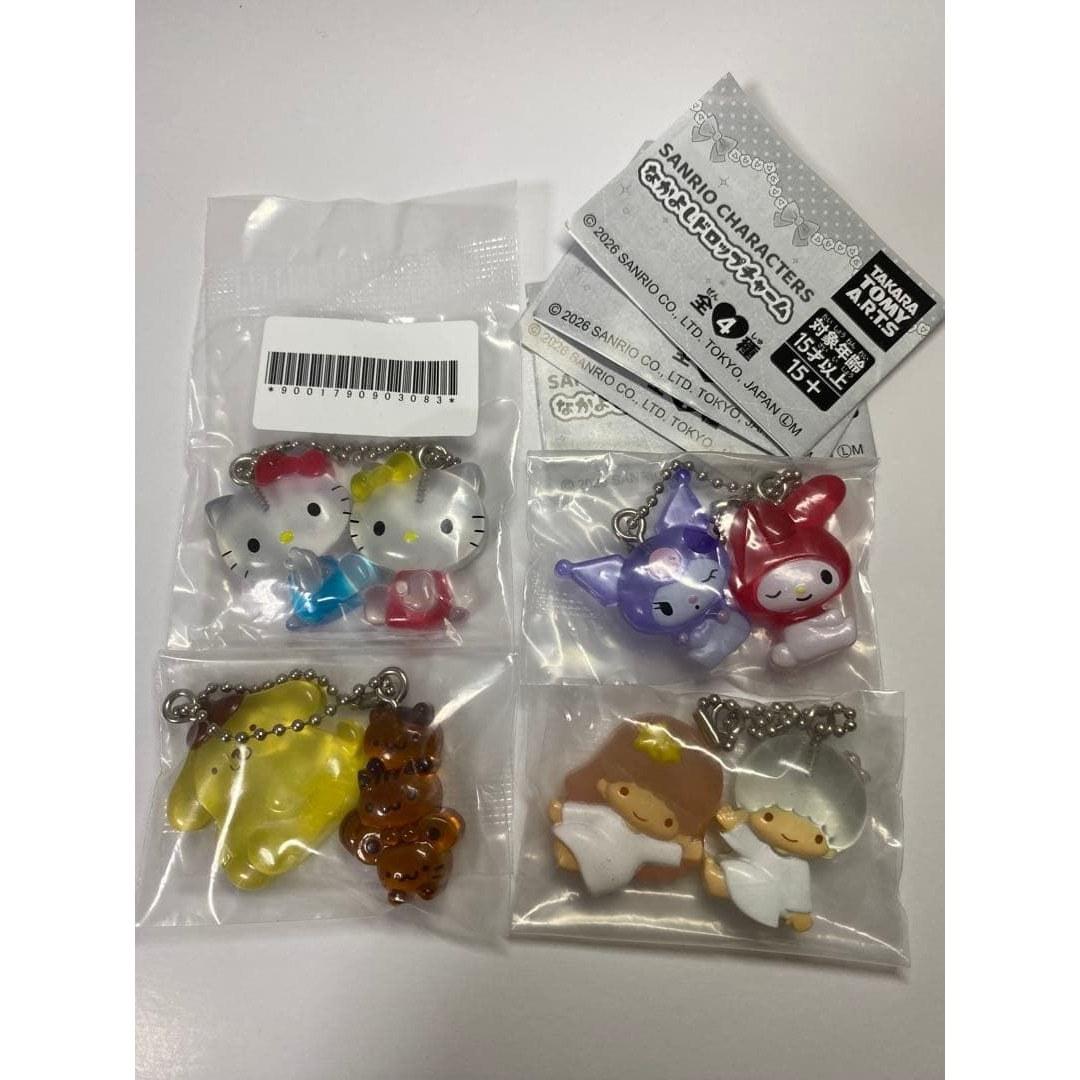 Sanrio Characters Nakayoshi Drop Charm Set 4 Types