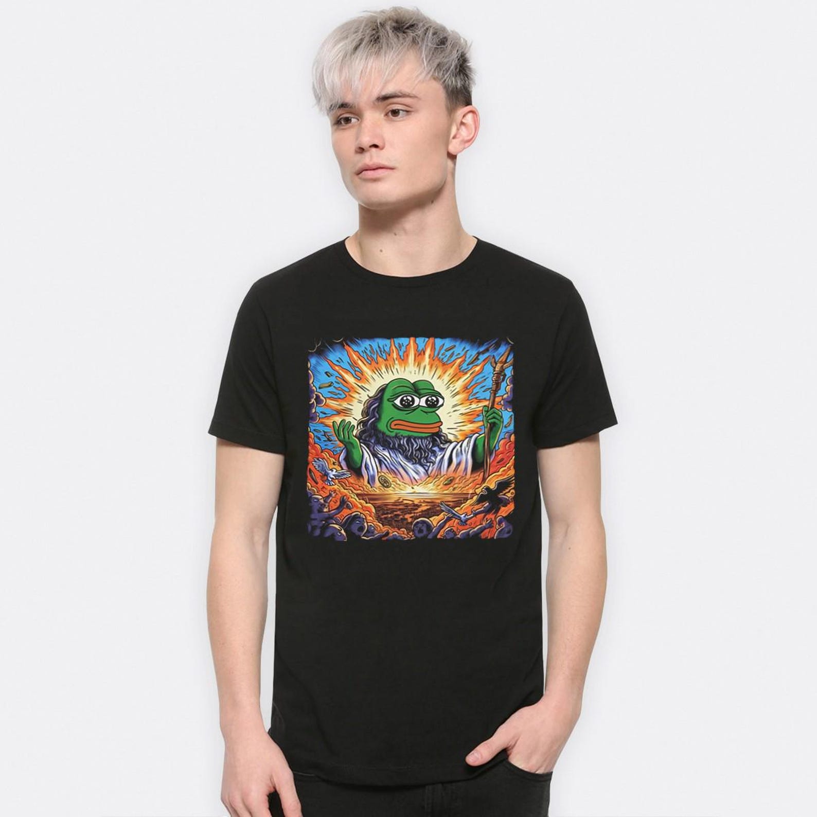 Pepecoin The God T-Shirt, Pepe the Frog Shirt, Men s and Women s Sizes (PPF-23617) 3XL