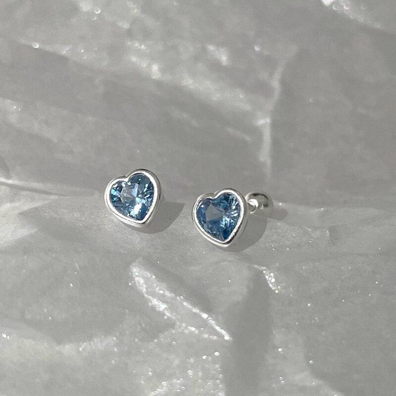 2PCS Acrylic Flower Stud Earring Fashion Women Shiny Colorful Screw Stud Earrings Stainless Steel Cartilage Helix Ear Piercing Jewelry Accessories