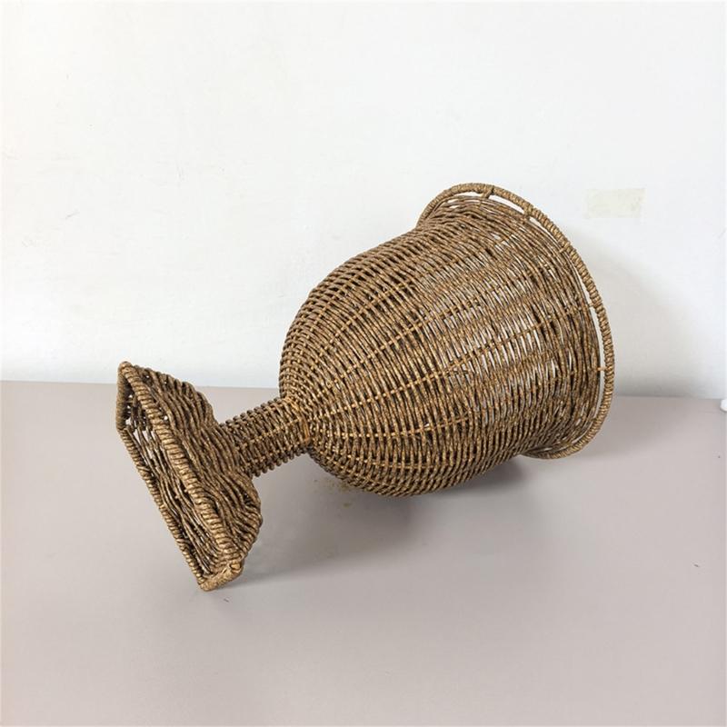 Vasi in Rattan Vasi da Fiore Intrecciati a Mano per Erba della Pampa Fiori Secchi Stili Bohemienne Vasi Rustici Centrotavola