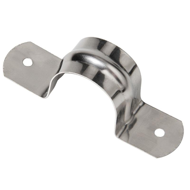 100/50 st Rörbygelklämma Rostfritt stål 2 hål Styv rörbygel Fäste Rörklämma Kraftig Kanalisationsklämmor