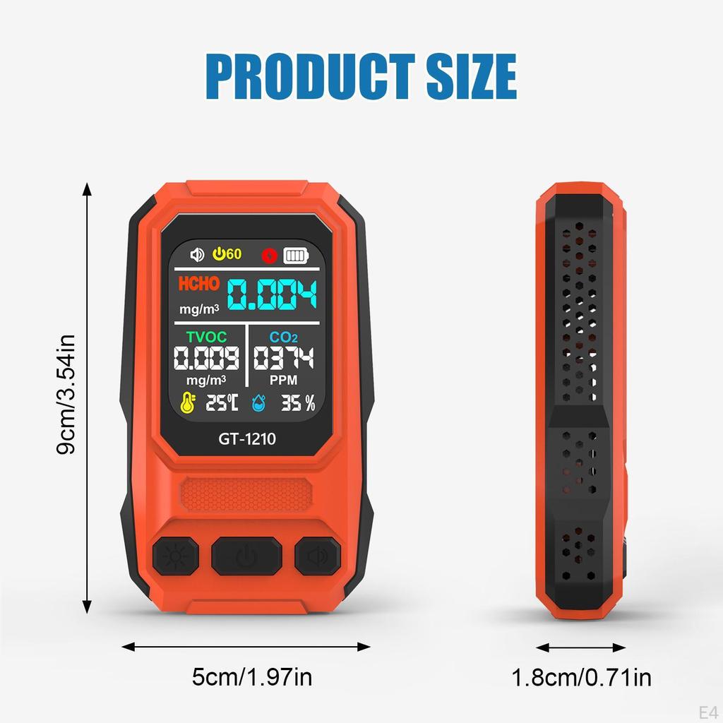Air Quality Meter Temperature Display High Accurate for Indoor School Office
