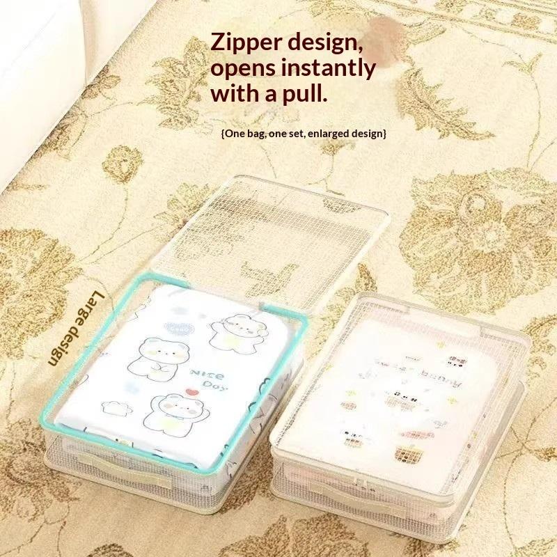 Clothing Organizer with Large Capacity Transparent Mesh Bags for Efficient Storage Solutions