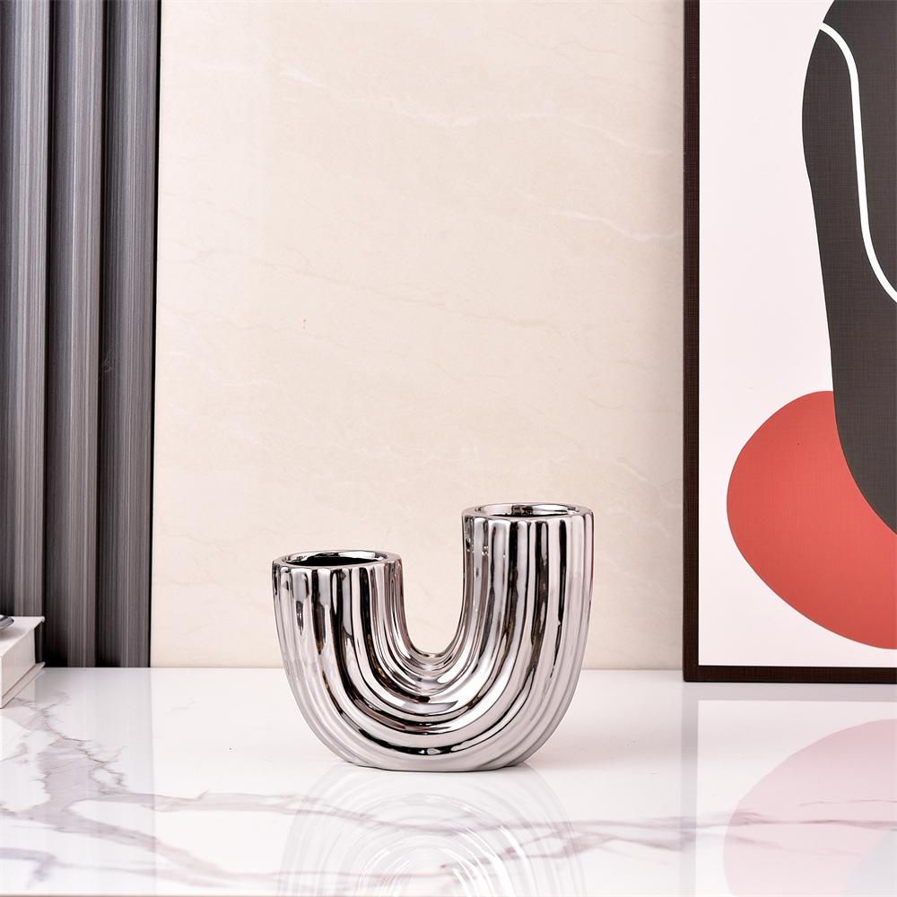 

Ваза Керамическая ваза Европейская классическая ваза Домашняя гостиница Цветочная композиция Модный орнамент Ваза B-S