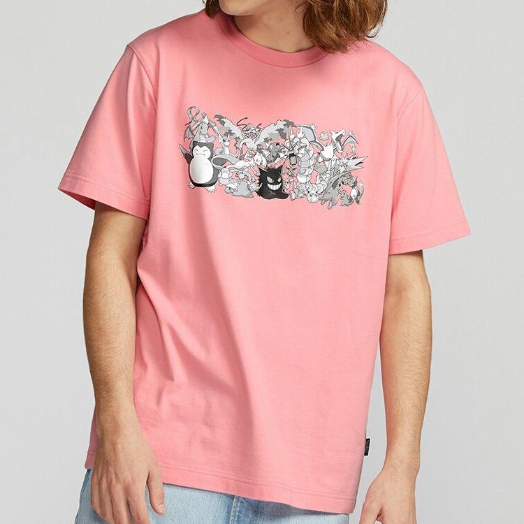 Uniqlo × Pokémon Collaboration Round Neck Printed Short Sleeve T-Shirt Unisex T-Shirt Pink 428126-11