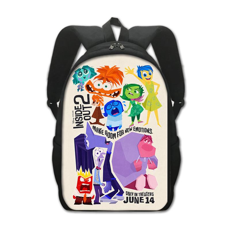 Adorable Inside Out 2 Cartoon Backpack For Kids Spacious Polyester School Bag