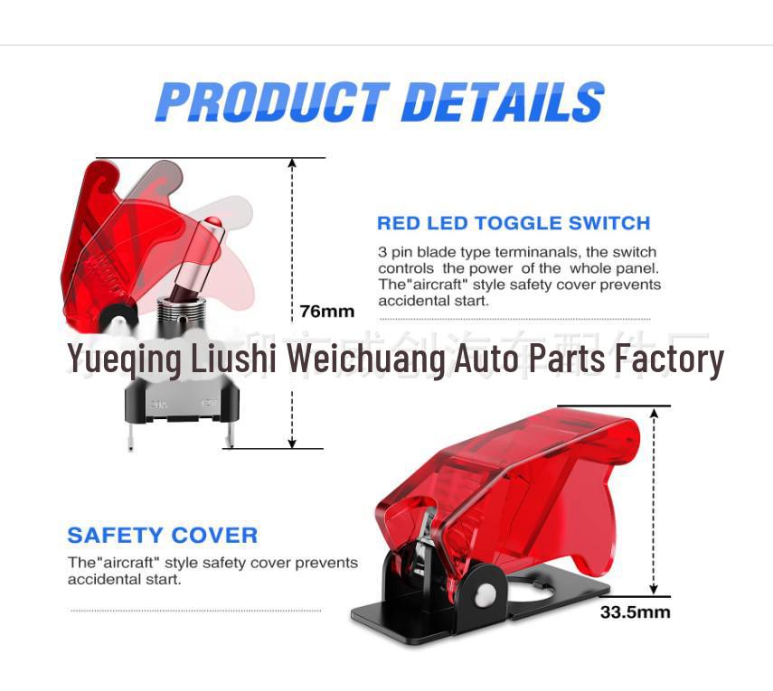 12V Ignition Switch Panel - 2-in-1 Rocker Switch with Relay Wiring Harness for Car and RV Modification