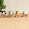 4pcs Mini Cat Ornament Garden Kitten Statue Gift For Kids Children Baby Room Cute Kawaii Toy Miniature Figurines Home Decoration