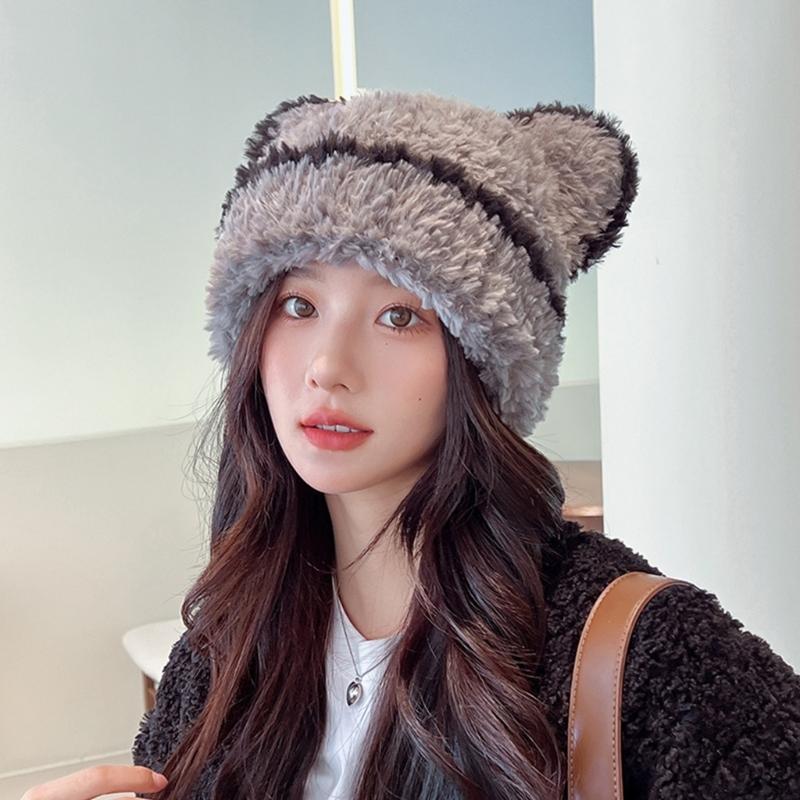 Mädchen Bärenmütze Y2K Fellohren Mütze Felliger Bär Geschenke Warme Wintermütze Erwachsene Kinder Fellohren Winter Foto-Requisiten