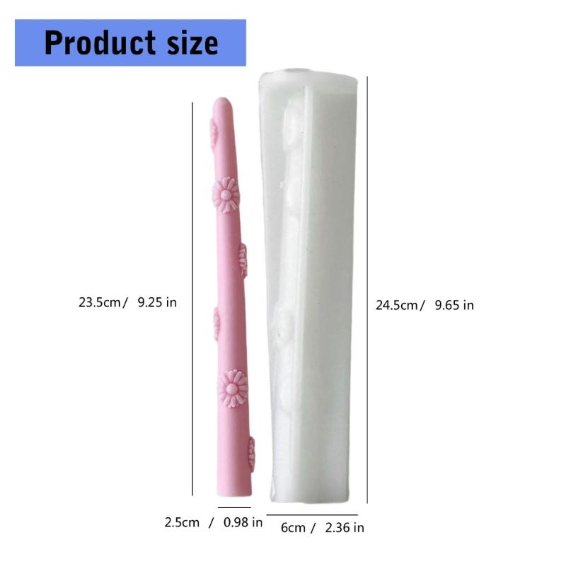 Molde Longo de Silicone Resistente ao Calor Amigo do Utilizador Molde de Silicone para Vela Longa Perfeito para Várias Ocasiões