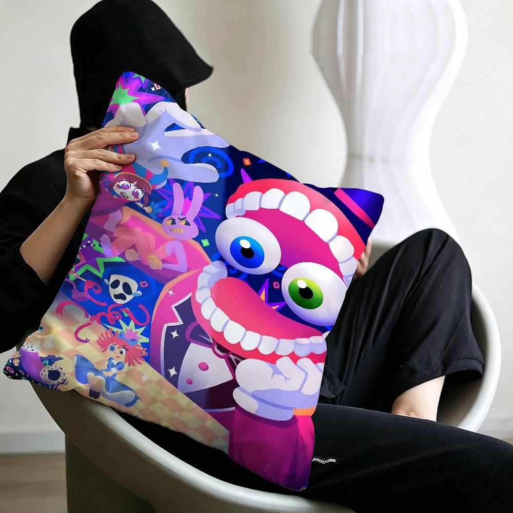 Animation A-Amazing D-Digital Circus Lucky Dragon Pillow Cover Sofa Cushion Cover Home Room Decoration Children Gift
