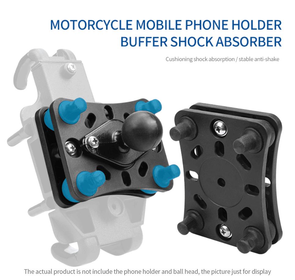 5 Sets Mobile Phone Bracket Shock Absorption Base Stainless-Steel Motorcycle