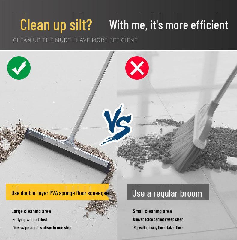 Silikonová stěrka na podlahu a sklo pro čištění koupelny a domácnosti