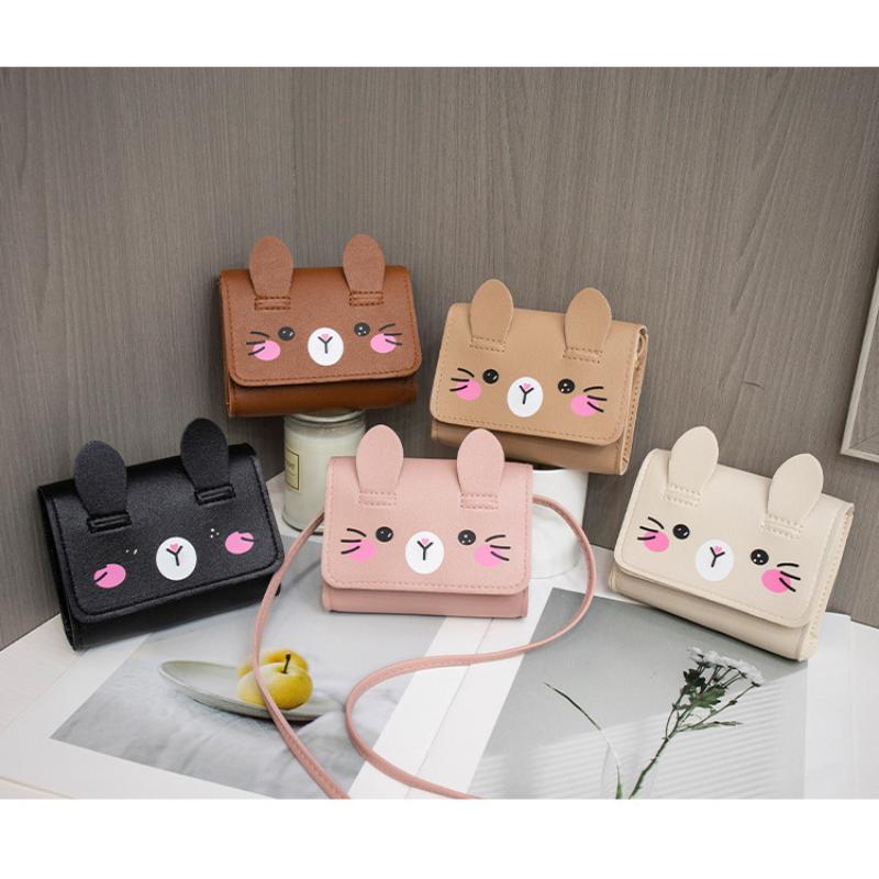 Kids Mini Handbag Cute Pu Shoulder Bag For Girls Princess Coin Purse Wallet