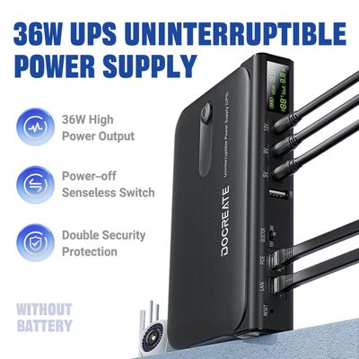 AC85 - 265V 36W UPS Uninterruptible DC Power Supply DC1036L 5V 9V 12V 24V Router Optical Cat Monitor Backup Charger Cell Phone